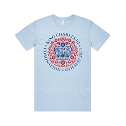 king charles 3rd the third crest t-shirt tee top retro vintage 80s 90s mens womens coronation may 2023