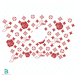louis vuitton selena starbucks wrap svg, louis vuitton svg, starbucks svg