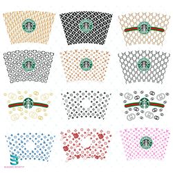 starbucks logo wrap bundle svg, louis vuitton svg, starbucks svg