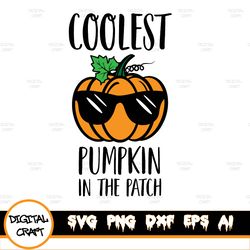 Coolest Pumpkin In The Patch Svg, Kids Halloween Svg, Pumpkin svg, Baby Halloween Svg
