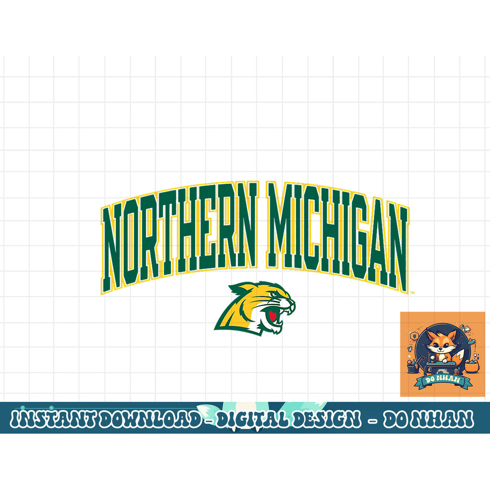 Northern Michigan Wildcats Arch Over png, sublimation.jpg