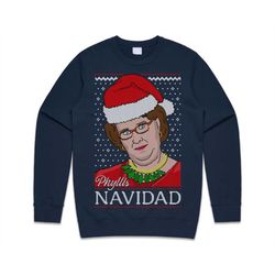 phyllis navidad christmas jumper sweater sweatshirt xmas michael scott us office tv show funny