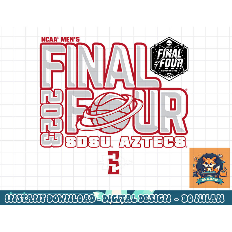 San Diego State Aztecs Final Four 2023 Basketball Dunk Black png, sublimation.jpg