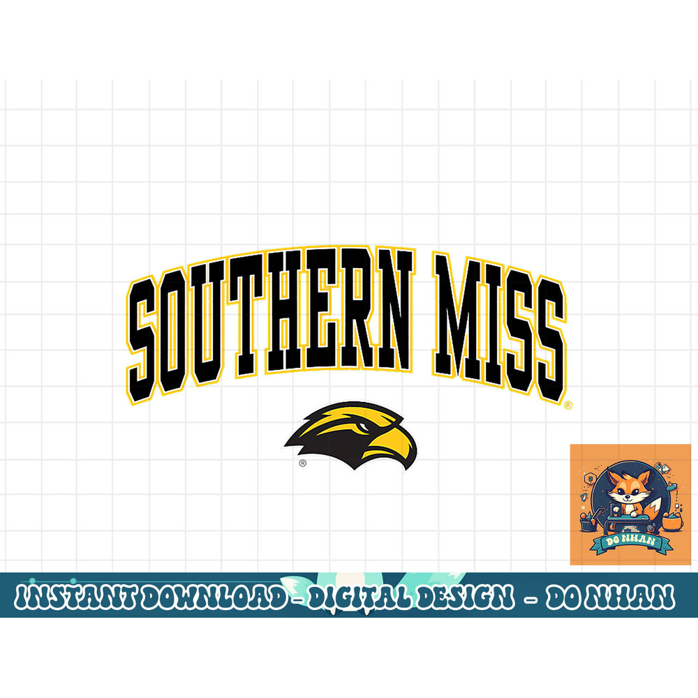 Southern Mississippi Golden Eagles Arch Over Heather Gray  png, sublimation.jpg