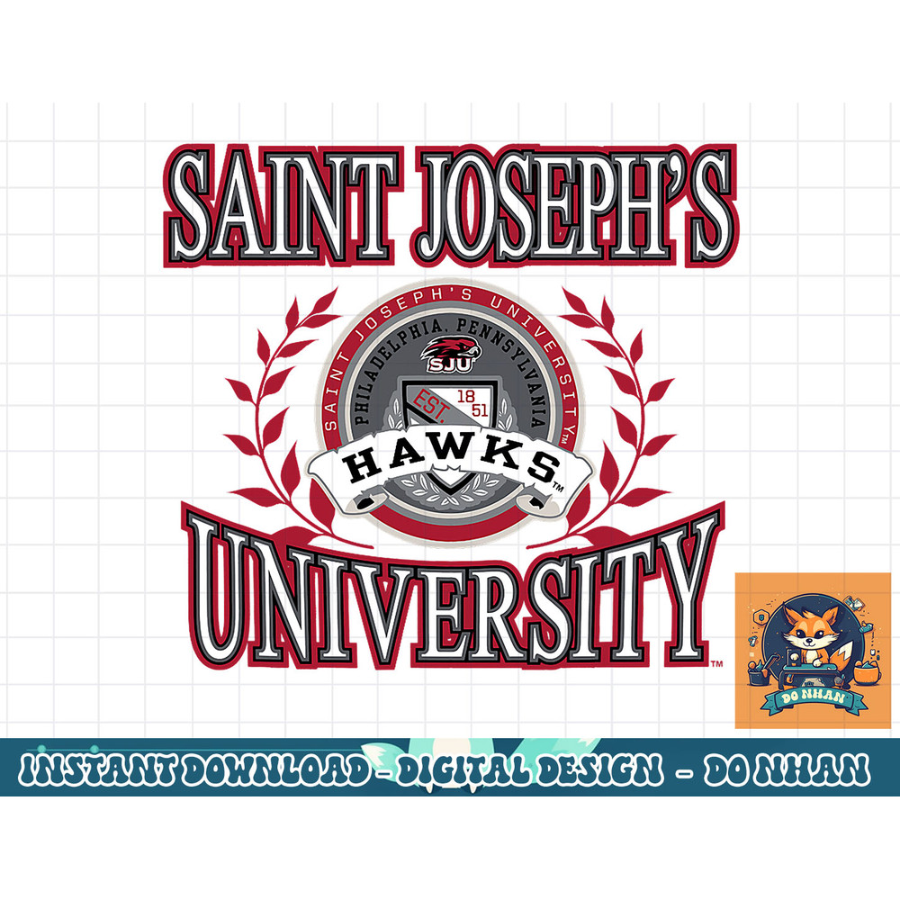 St. Joseph s Hawks Laurels Officially Licensed png, sublimation.jpg