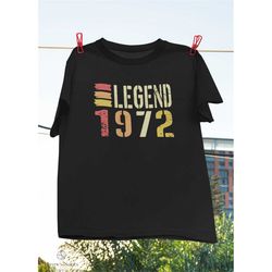 Legend 1972 Vintage T-Shirt, 1972 Aged To Perfection, Birthday Gift Shirt, 1972 Shirt, 50 Years Old, Gift For Dad Mom, B