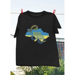 Russian Warship Go F Yourself Vintage T-Shirt, Stand With Ukraine Shirt, Fuck Putin Shirt, Free Ukraine Shirt, Ukrainian