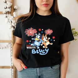 bluey red white shirt, bluey and bingo 4th july shirt, bluey independence day shirt, bluey shirt, independence day 2023