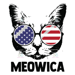 Meowica Fourth Of July Svg, 4Th Of July Svg, American Cat Svg, Meowica Svg, Independence Day Svg