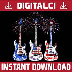 Bass Guitar Flag USA 4th of July Independence Day Pattern 4th Of July, Memorial day, American Flag, Independence Day PNG