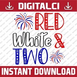 Kids Red White & Two 2nd Birthday 4th Of July Independence Day 4th Of July, Memorial day, American Flag, Independence Da