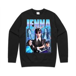 jenna ortega homage jumper sweater sweatshirt tv show gift mens women's wednesday addams