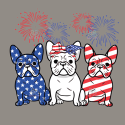 french bulldog american flag svg, french bulldog svg, fireworks svg, independence day svg