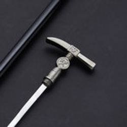 hammer cane custom handmade stainless steel stick durable self-defense tool with unique ripple patterns mk5165m