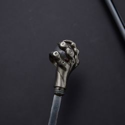panja cane custom handmade unique ripple patterns stainless steel stick durable self-defense tool with mk5168m