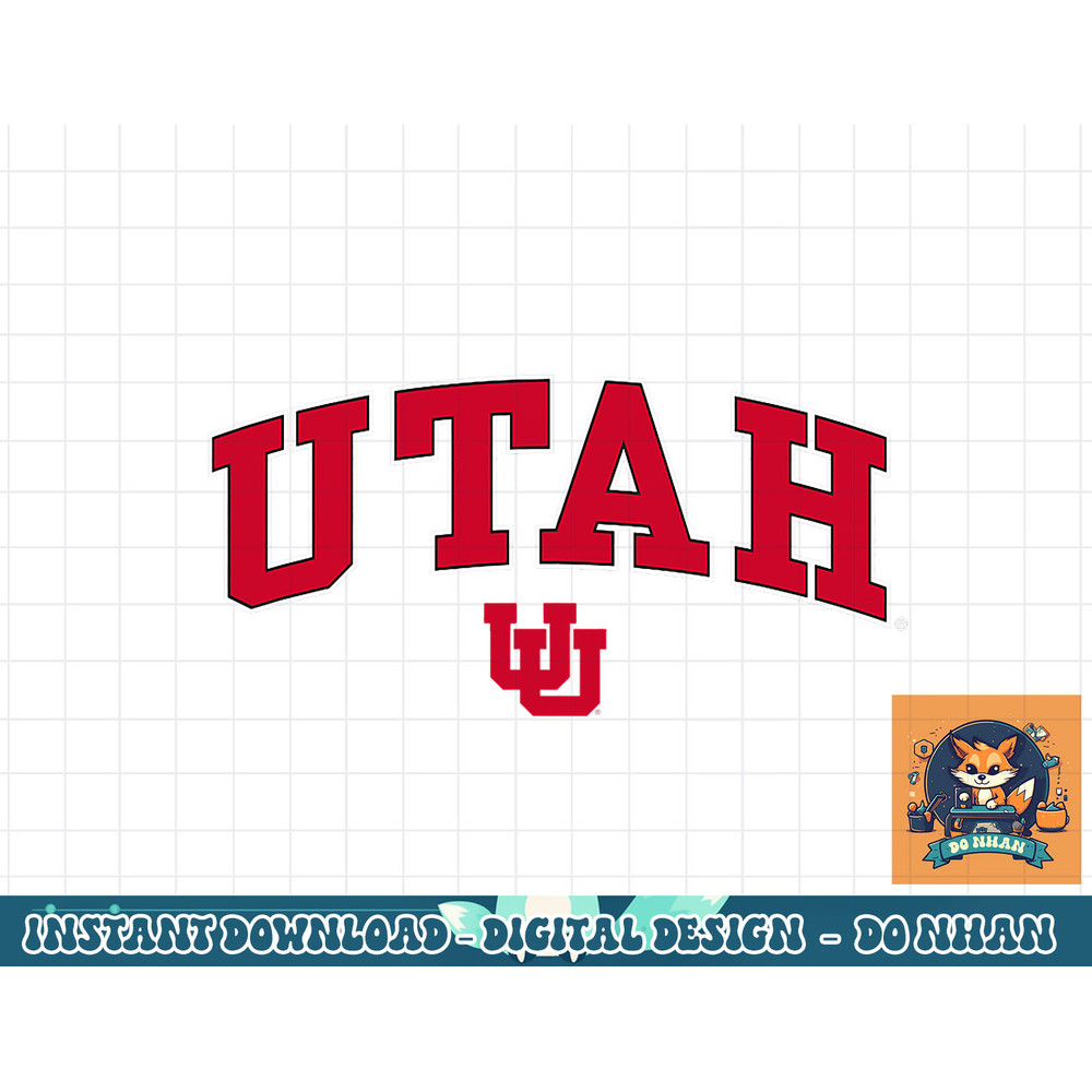 Utah Utes Arch Over Black Officially Licensed png, sublimation.jpg