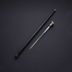 round cane stainless steel custom handmade stick durable self-defense tool with unique ripple patterns mk5177m
