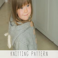 knitting pattern hooded cardigan x kids cardigan knit pattern x christmas sweater x toddler cardigan x hooded cardigan