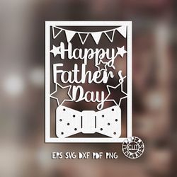 SVG Father's Day card for Cricut, Silhouette Cameo, laser cut, plotter, paper cutting. DIY gift for dad. Gift card.