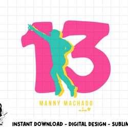 manny machado 13 san diego - san diego baseball  png, sublimation