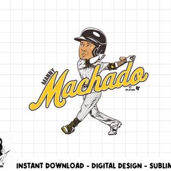 manny machado caricature san diego baseball png, sublimation