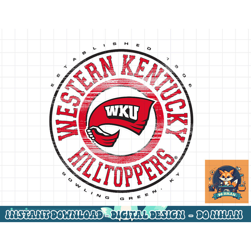 Western Kentucky Hilltoppers Showtime White  png, sublimation.jpg