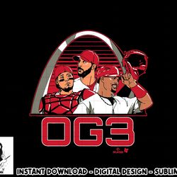 molina, wainwright, and pujols - og3 - st. louis baseball png, sublimation