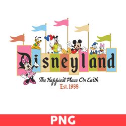 The Happiest Place On Earth Est 1955 Png, Disneyland Png, Mickey And Friends Png, Retro Mickey,Disney Png - Digital File