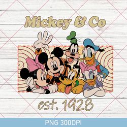 Retro Mickey & Co 1928 PNG, Vintage Disney PNG, Retro Mickey And Co, Disneyworld PNG, Family Mickey And Friends PNG