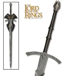 lord of the rings handmade replica sword of the witchking with wall palque and leather sheath groomsman gift christmas