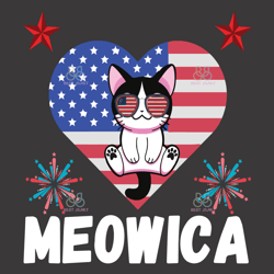 meowica american flag svg, 4th of july svg, funny cat svg, meowica svg, independence day svg
