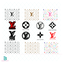 louis vuitton wrap logo bundle svg, louis vuitton svg, lv wrap