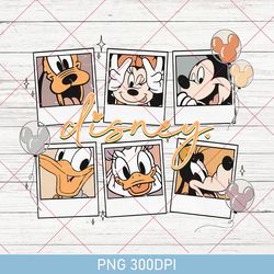 vintage retro disney mickey polaroid png, mickey and friends png, disneyland png, disneyworld png, disney family png