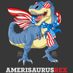americsaurus t rex svg, fourth of july svg, dinosaur svg, independence day svg