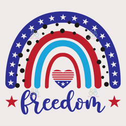 freedom rainbow svg, freedom svg, rainbow svg, 4th of july, independence day svg