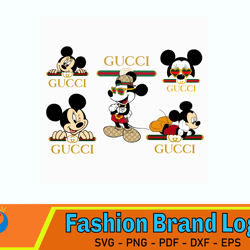 gucci mickey brand svg, gucci brand logo svg, gucci logo svg, fashion logo svg, file cut digital download,luxury brand l