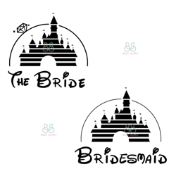 disney the bride svg, disney svg, the bridesmaid svg, disney castle svg, trending svg