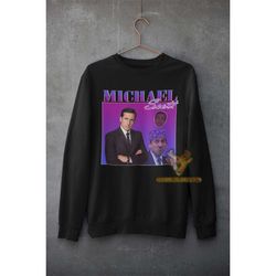 michael scott t-shirt tee top us office tv show retro 90's vintage retro funny 90s top tee t-shirt , long sleeve , sweat