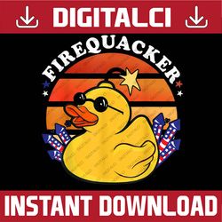firecracker rubber duck 4th of july patriotic firequacker memorial day, american flag, independence day png file