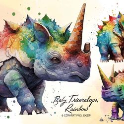 baby triceratops rainbow sublimation