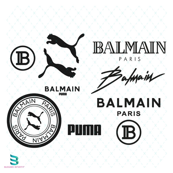 Balmain Logo Bundle Svg, Puma Svg, Balmain Svg, Fashion Svg - Inspire ...
