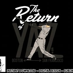 officially licensed mike yastrzemski - return of yaz  png, sublimation