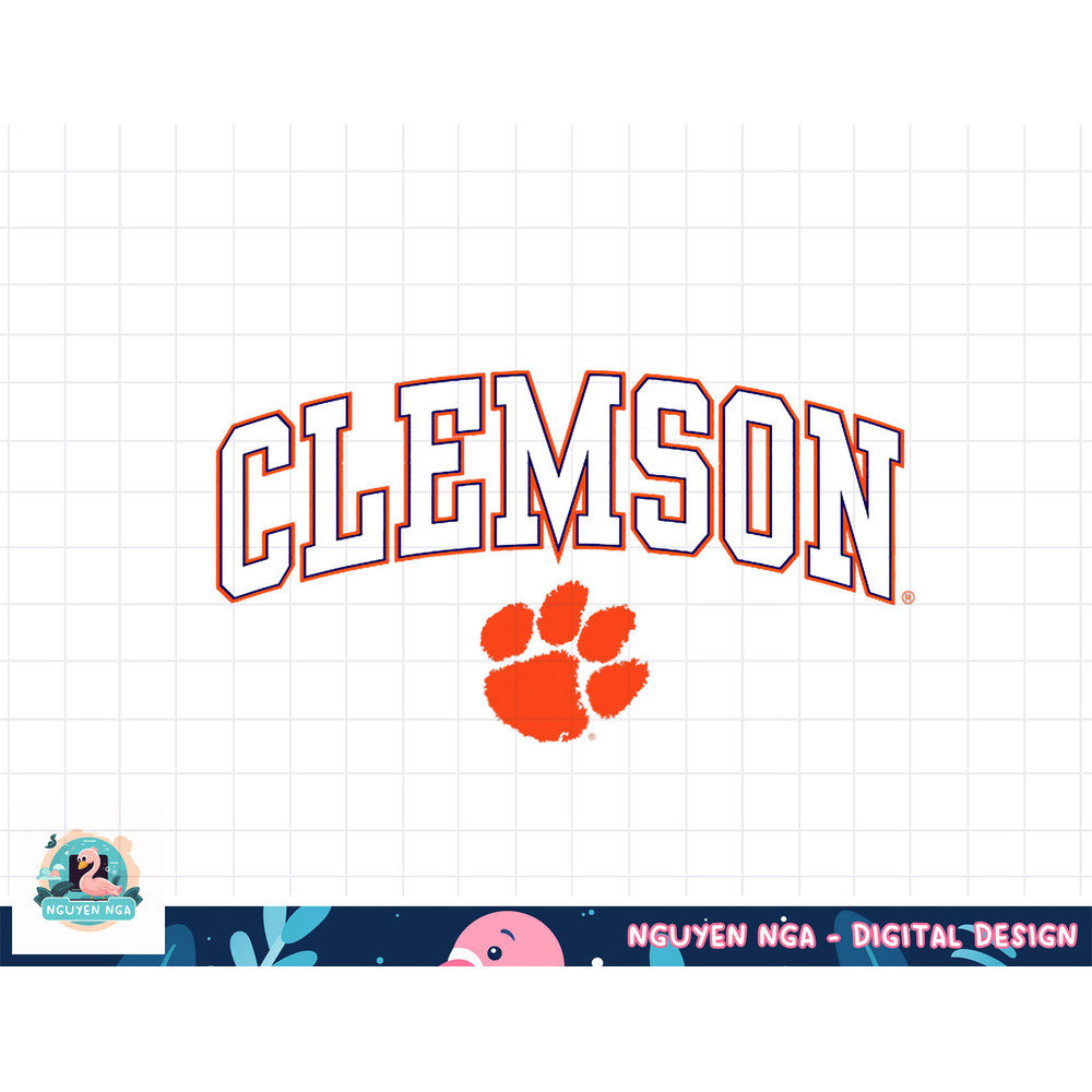 Clemson Tigers Womens Arch Over Dark Heather png, sublimation.jpg
