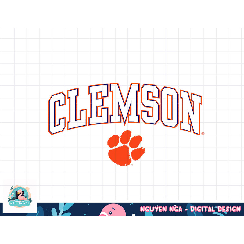 Clemson Tigers Womens Arch Over Dark Heather png, sublimation.jpg