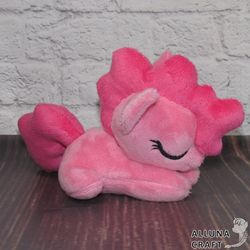 Chibi Sleepy Pinkie Pie Plush toy My little pony plush pony toy mlp - MADE TO ORDER