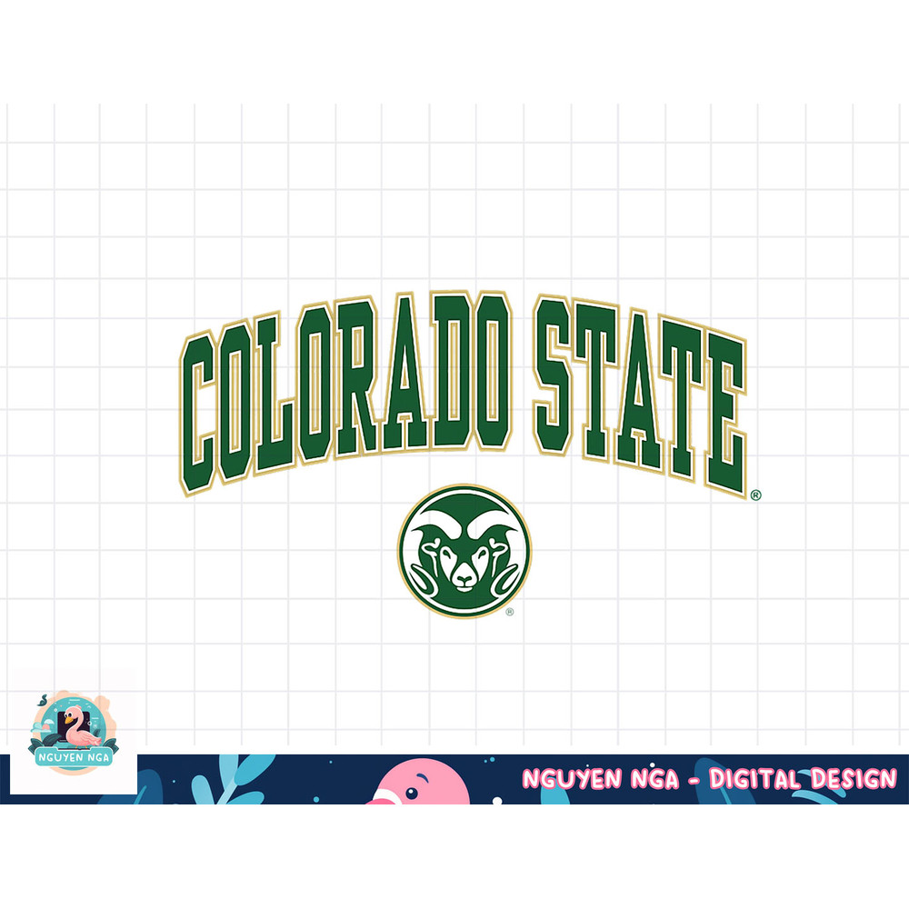 Colorado State Rams Arch Over White Officially Licensed png, sublimation.jpg