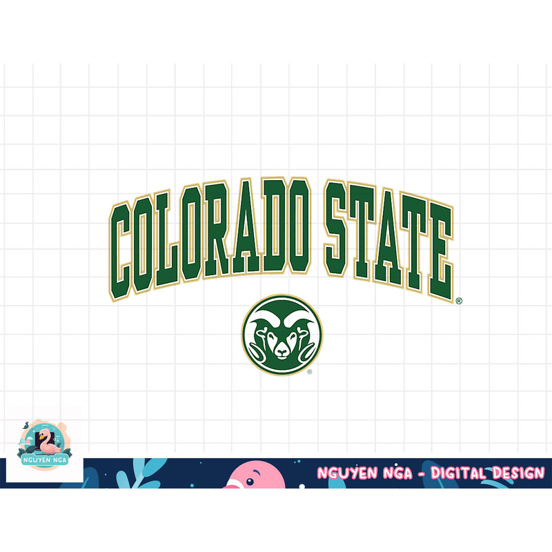 Colorado State Rams Arch Over White Officially Licensed png, sublimation.jpg