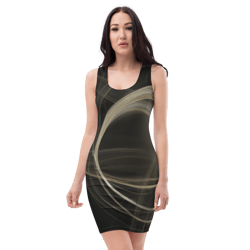 all-over printed women fitted dress