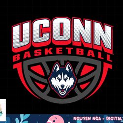 connecticut huskies basketball dribble navy  png, sublimation