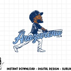 Randy Arozarena Caricature - Tampa Bay Baseball  png, sublimation